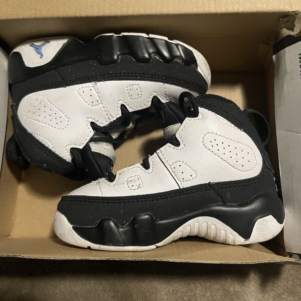 Jordan 9 Retro TD University Blue  Baby Sneakers Size 5C